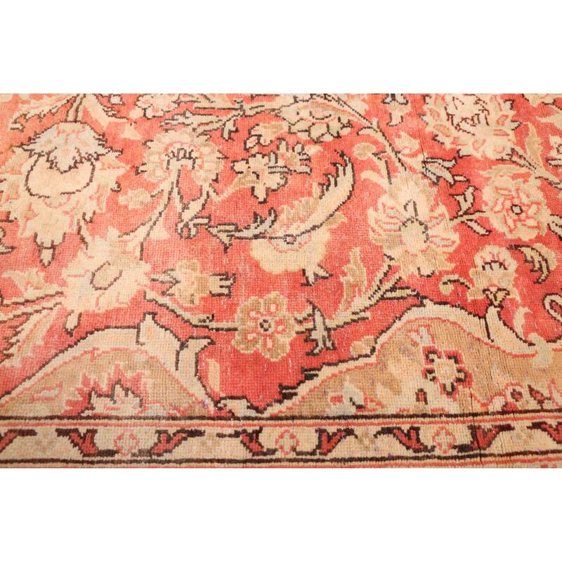 ECARPETGALLERY Hand-knotted Antalya Vintage Light Red Wool Rug - 7'10 x 11'9