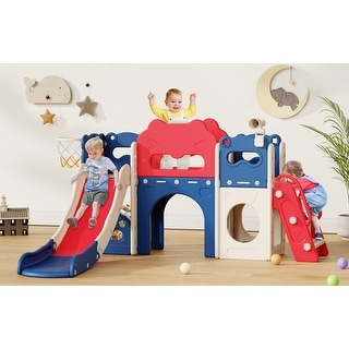 Toddler Slide, 8 in 1 Kids Indoor Slide for Toddler 1-3, Indoor Outdoor Toddler Playground, Baby Slide Toddler Slide Playset