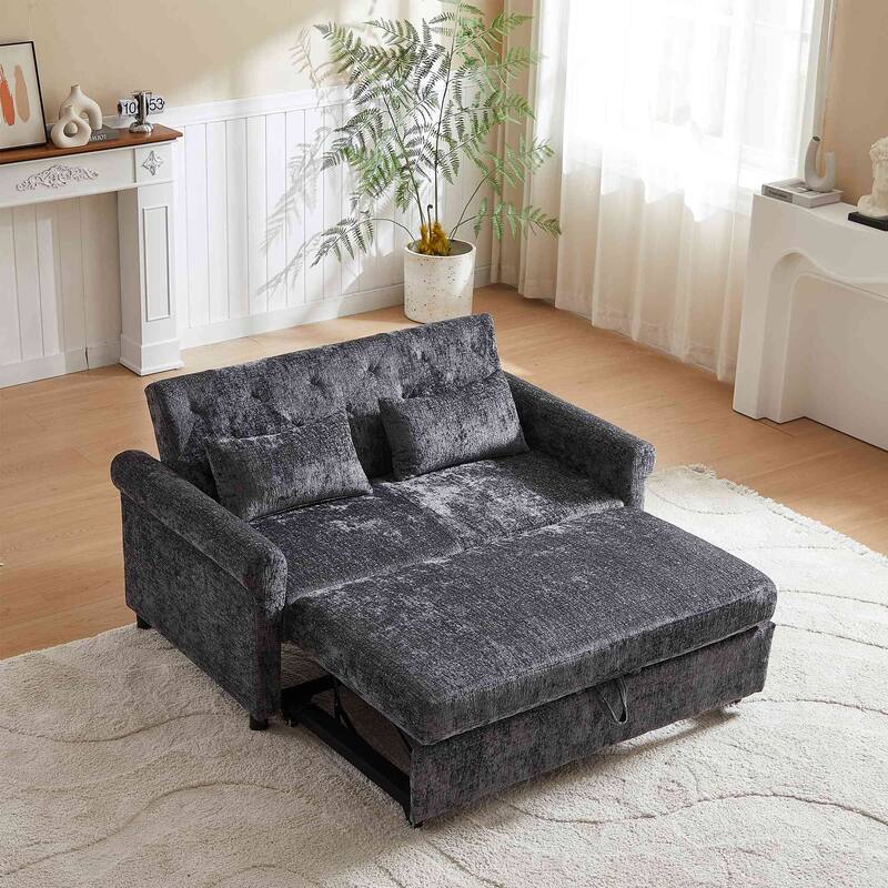 58.27 "cushioned sofa bed with adjustable backrest