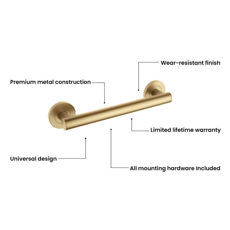 12-Inch Stainless Steel Bathroom Safety Grab Bar