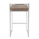 preview thumbnail 40 of 107, Lumisource Stackable Counter Stool with Camel Faux Leather - Set of 2 - 16"Lx17.5"Wx31"H