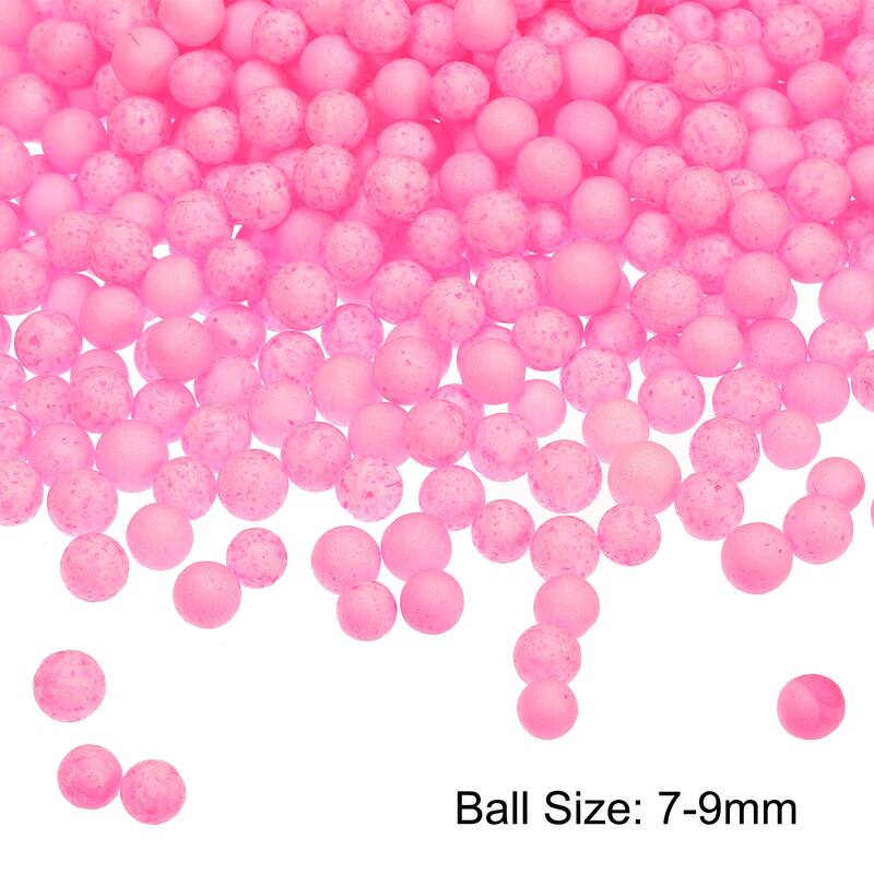 Foam Beads Foam Balls for DIY Craft Decoration, 1 Pack Approx 4000pcs - Pink - 7-9mm