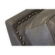 preview thumbnail 7 of 12, Vernon Top Grain Leather Upholstered Nailhead Trim Sleeper Sofa