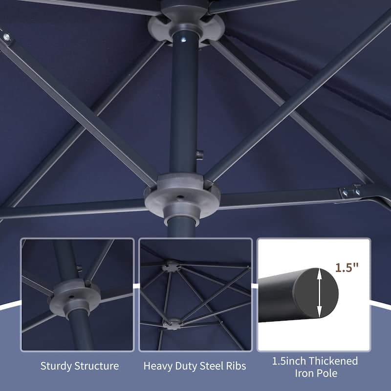 Autlaycil 13 ft Patio Umbrella with Crank For Outdoor Umbrella Base Included