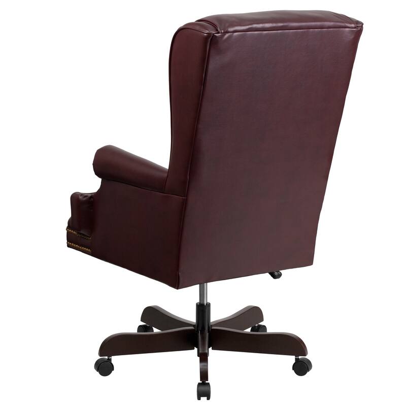 High Back Traditional Tufted LeatherSoft Executive Swivel Ergonomic Office Chair