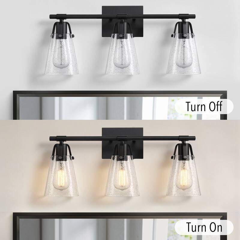 Modern Vanity Light Wall Mount Sconces with Glass Shade