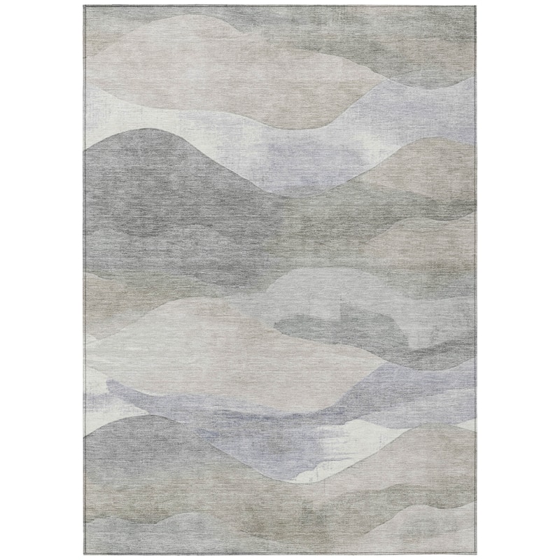HomeRoots Abstract Transitional Rectangle Outdoor Rug