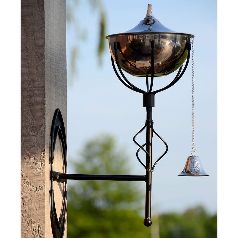 Maui Grande Outdoor Sconce Torches (Set of 2) - Smooth Nickel