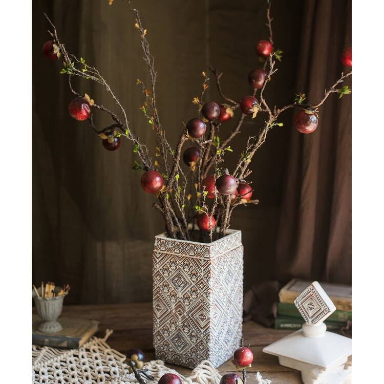 RusticReach Artificial Passion Fruit Stem 37" Tall