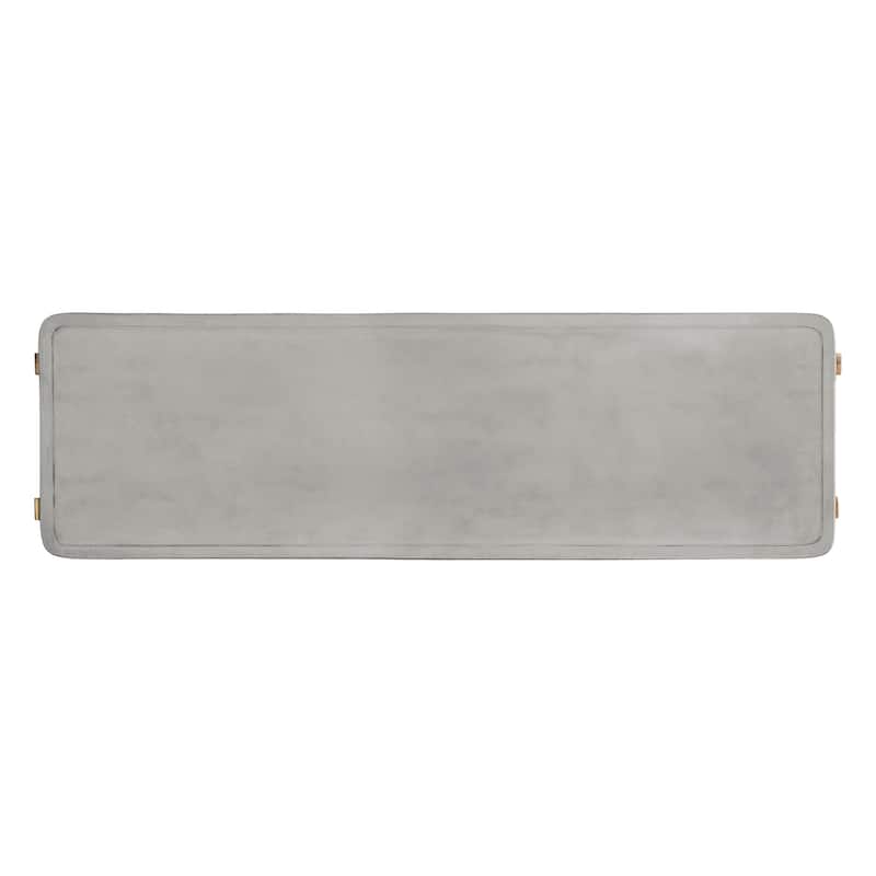 SAFAVIEH Naemi Dark Grey Modern Concrete Indoor/ Outdoor Console - 55.1" x 17.7" x 29.5" - 55Wx18Dx30H