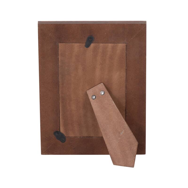 Sagebrook Home Wood Inlay Vine Photo Frame, Natural, Rectangle