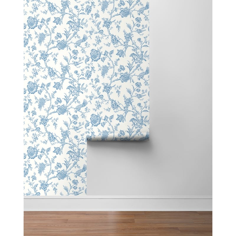 NextWall Jasmine Chinoiserie Peel and Stick Wallpaper