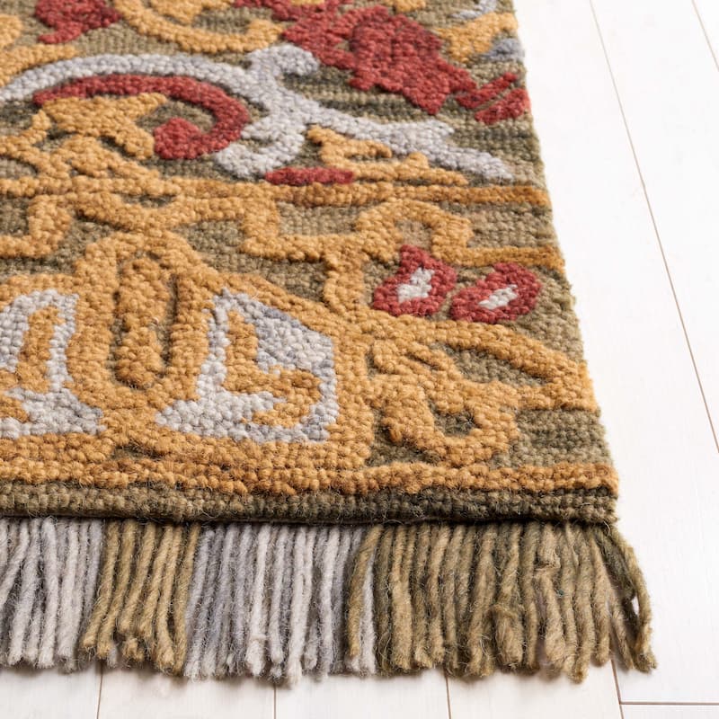 SAFAVIEH Handmade Blossom Parthenia Floral Wool Rug
