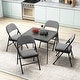 preview thumbnail 9 of 8, Gymax Set of 6 Folding Chairs Fabric Upholstered Padded Seat Metal