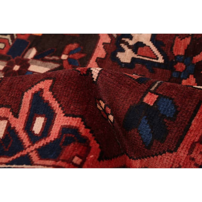 ECARPETGALLERY Hand-knotted Kayseri Vintage Dark Red Wool Rug - 6'7 x 9'11