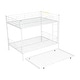 preview thumbnail 8 of 13, Full Over Full Metal Bunk Bed with Trundle, White