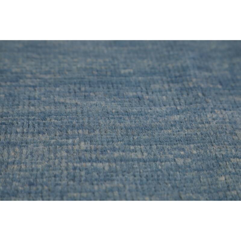 Hand Knotted Oriental 100% Wool Carpet Transitional Medallion Navy Blue & Blues Oushak Area Rug - 10' 1'' X 8' 3''