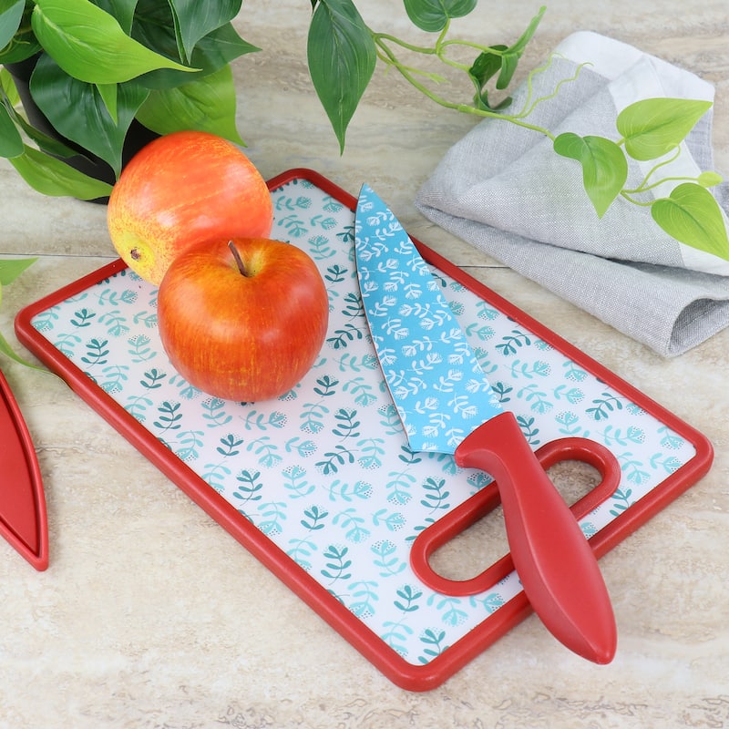 3 Piece Cutting Board and Knife Set