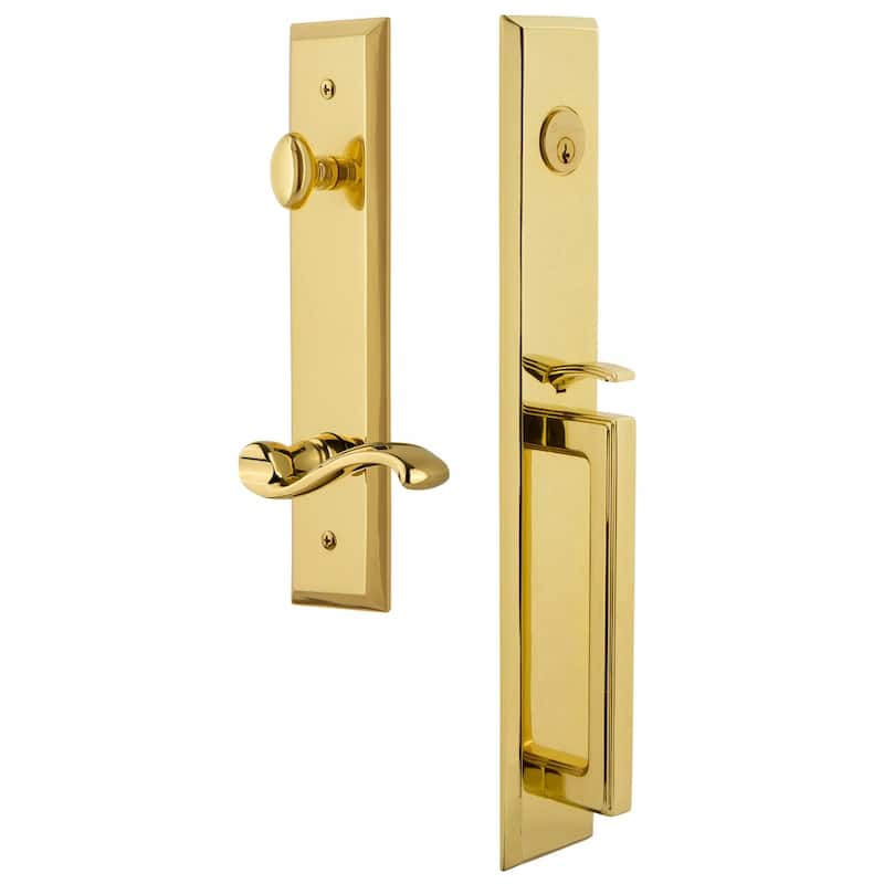 Grandeur Fifth Avenue Solid Brass Rose Left Handed Keyed Entry Single