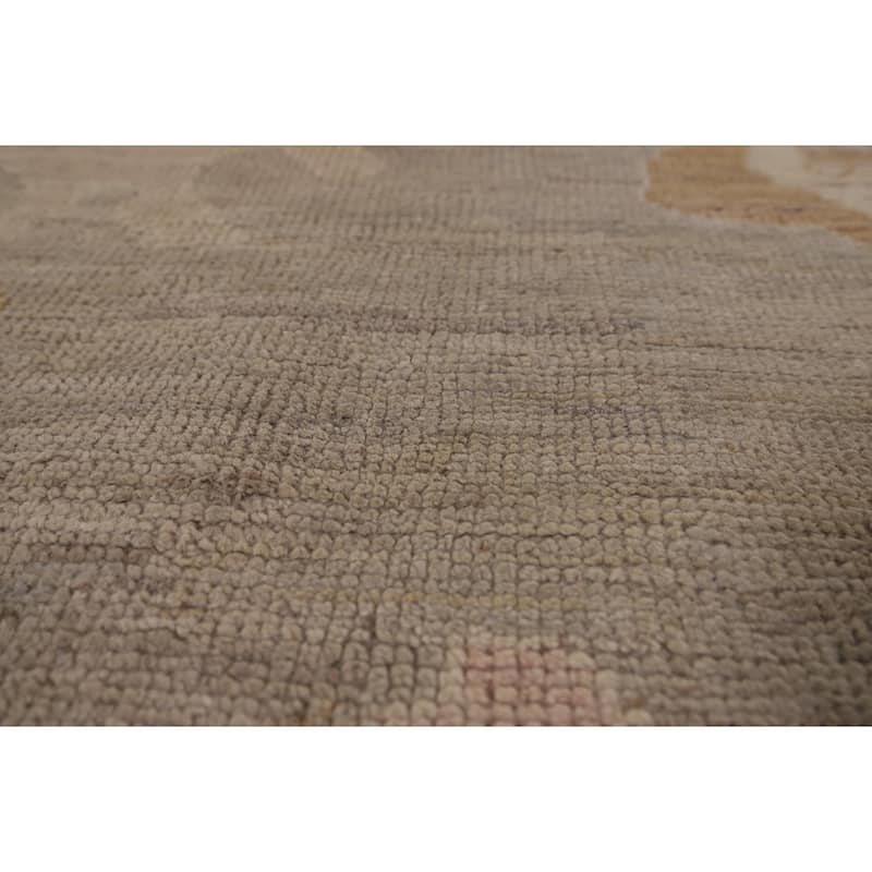 Vegetable Dye Oushak Oriental Large Area Rug Handmade Wool Carpet - 10'1" x 13'10"