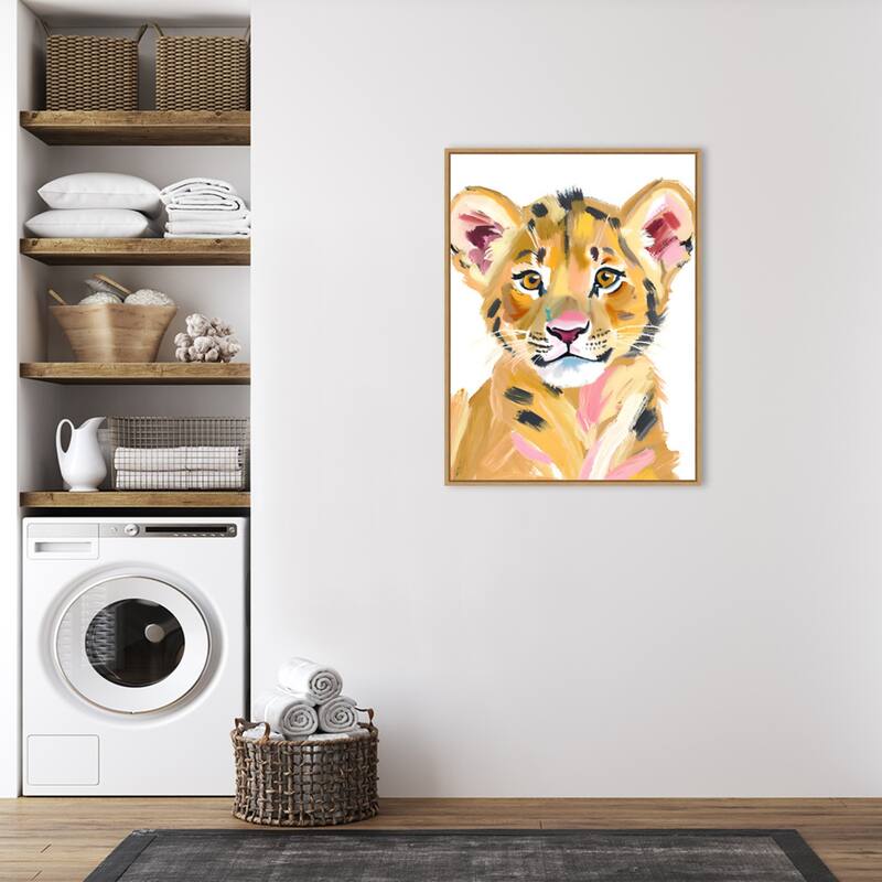 Tiger Baby by Ohkimiko Framed Canvas Wall Art