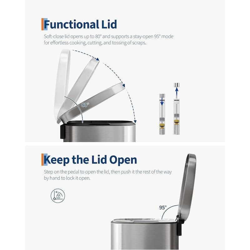 13 Gal / 50 L Step-On Garbage Bin