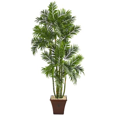 71" Areca Palm Artificial Tree in Brown Planter