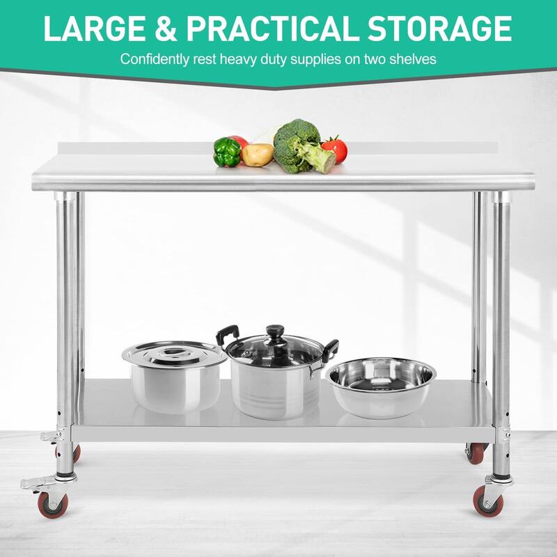 Stainless Steel Worktable, Commercial Workstation