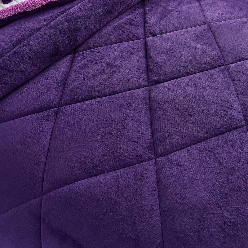 Fleece/ Sherpa Down Alternative 3-piece Comforter Set