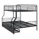 preview thumbnail 32 of 71, Full XL Over Queen Metal Frame Bunk Bed with Ladder and Guardrails