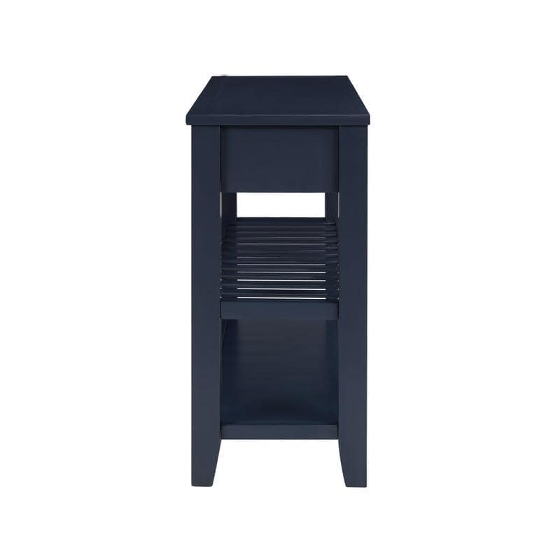 Vintage-Inspired Pine Console Table - Two-Tier Open Shelf Design for Living Spaces‌.