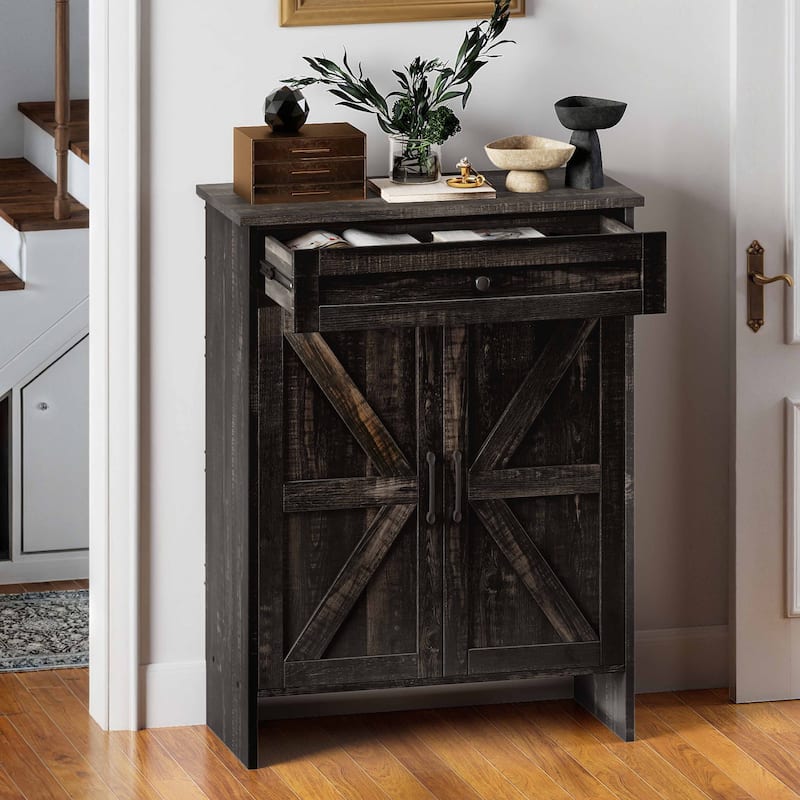 Moasis Shoe Storage Cabinet with Drawers Entryway Shoe Storage - Brown