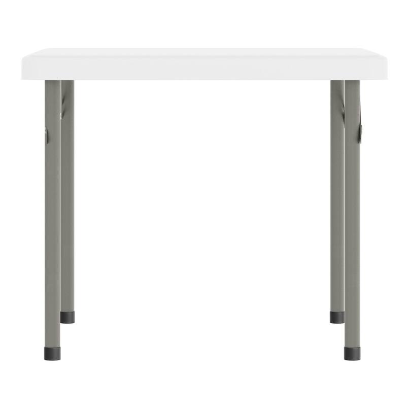 Indoor/Outdoor Kids Bi-Fold Plastic Folding Table - 24x24 - 23.5"W x 23.5"D x 19"H