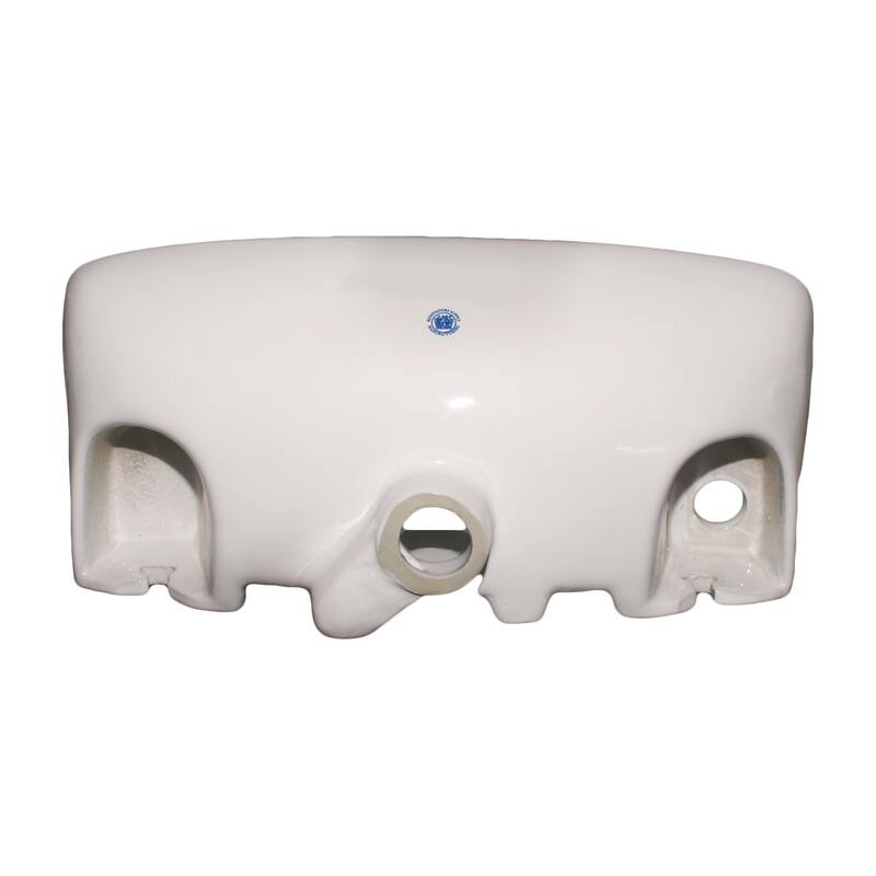 Edgewood White Ceramic Wall Mount Sink with Chrome Faucet and Sink Drain