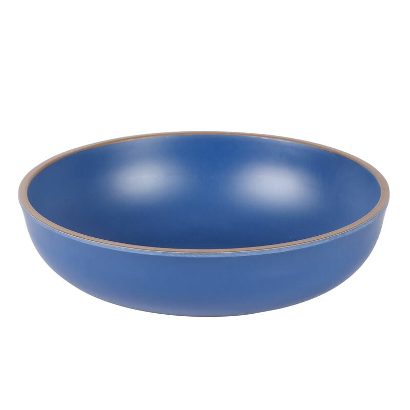 4 Piece 8.5 Inch Melamine Dinner Bowl Set In Blue