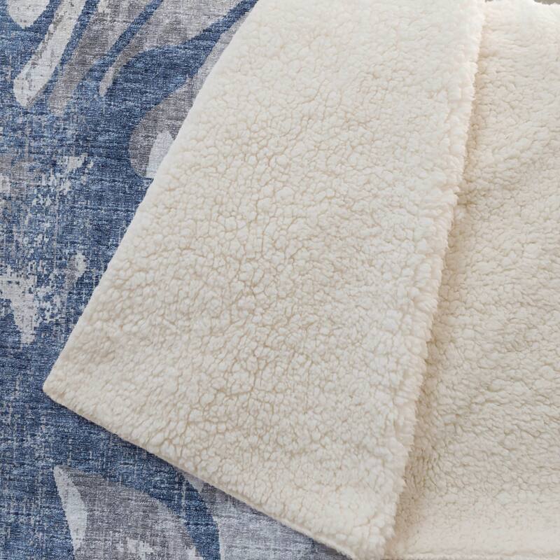 Premium Machine Washable ASB77 Modern Bursts Sherpa Throw Blanket