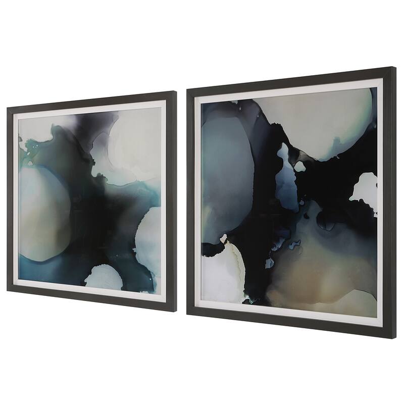 Uttermost Telescopic Abstract Framed Prints, Set/2 - 34"x34"x1.25"