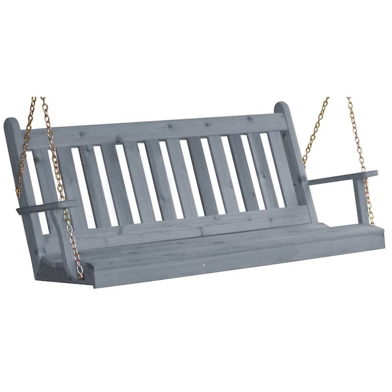 Pine 5' Traditional English Swing - Gray Stain