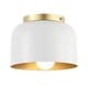 preview thumbnail 8 of 8, SAFAVIEH Lighting Peale 8-Inch Metal Flush Mount Ceiling Light - 8" W x 8" D x 6" H