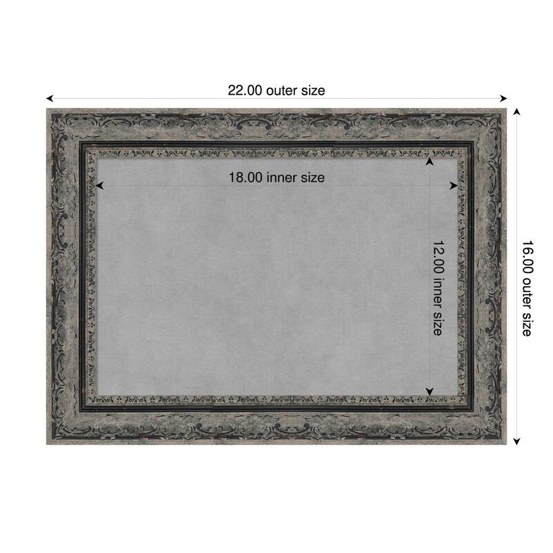 Amanti Art Filigree Gloss Black Framed - 22 x 16 in - Filigree Matte Black