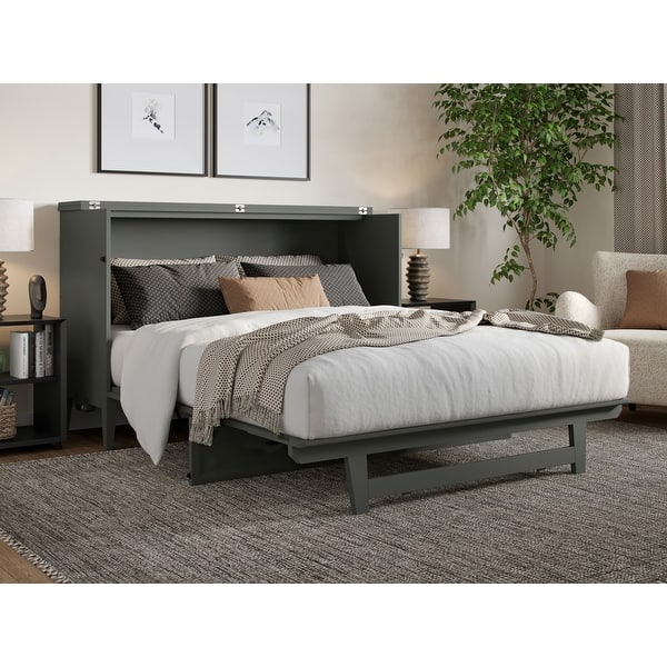 Santa Fe Murphy Bed Chest with Mattress and Built-in Charger