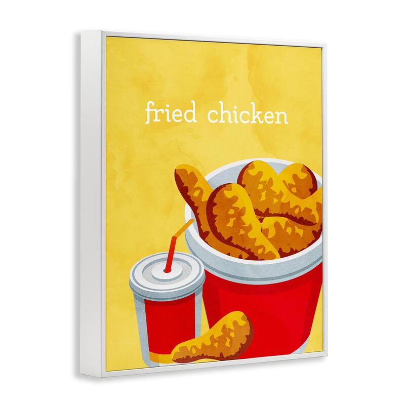 Stupell Chicken Bucket Takeout Framed Giclee Art Design By Kim Allen