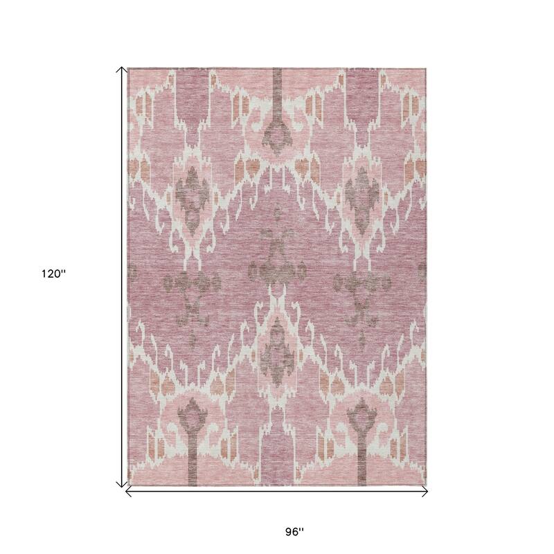 HomeRoots Ikat Transitional Rectangle Outdoor Rug