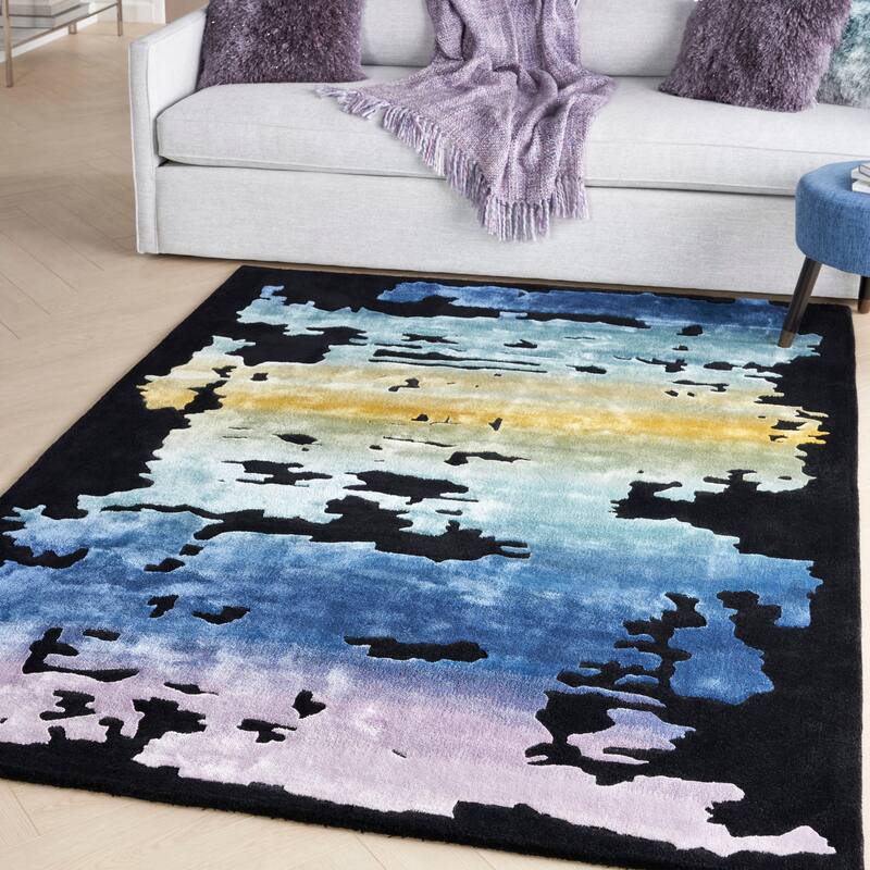 Nourison Prismatic Modern Abstract Sunset Shimmer Area Rug