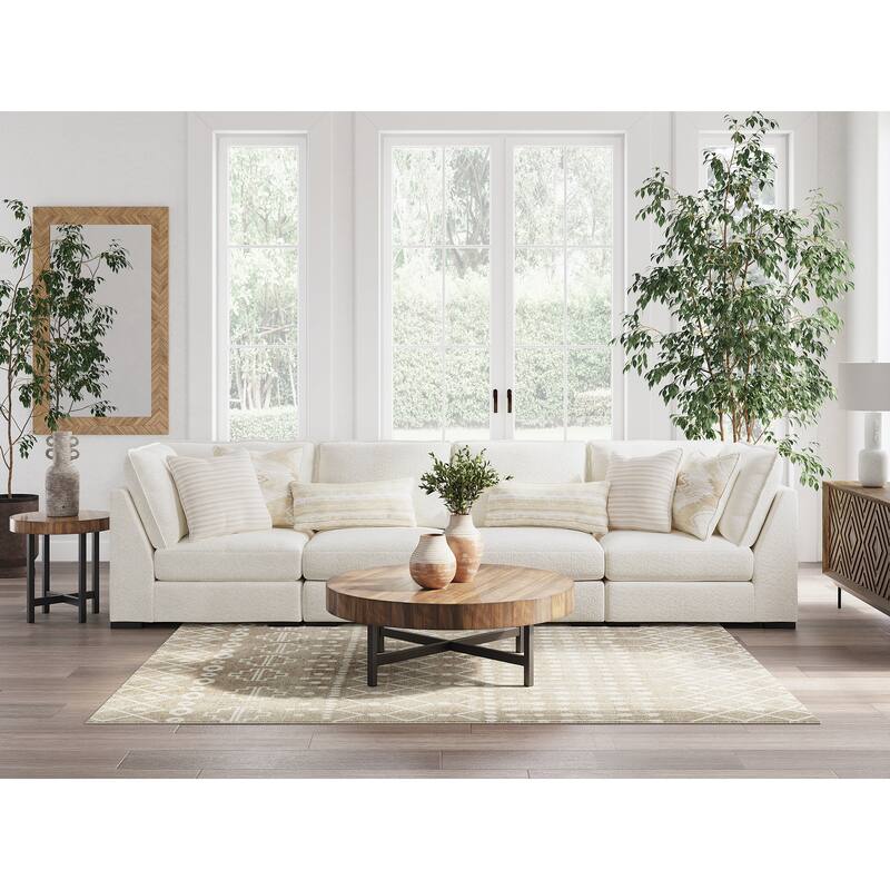 Signature Design by Ashley Donelson Creek White 4-Piece Sectional - 156" W x 43" D x 40" H