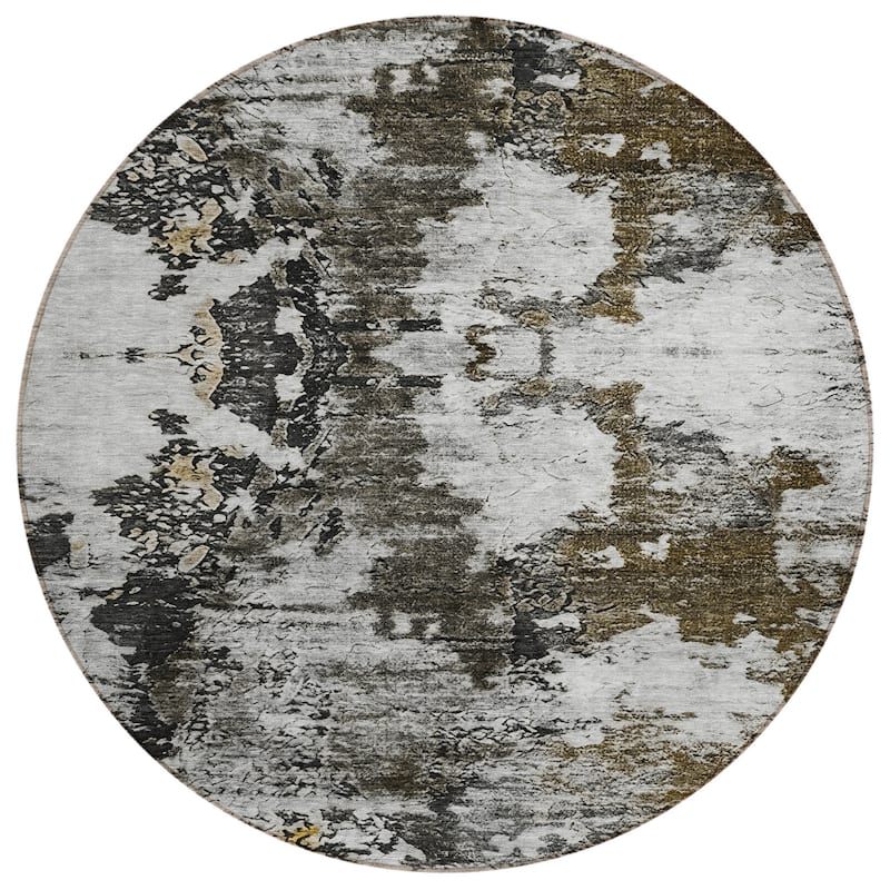 HomeRoots Abstract Transitional Rectangle Outdoor Rug