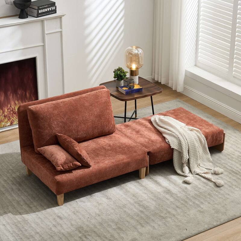 Convertible sofa bed, 3-in-1 convertible with 3 pillows