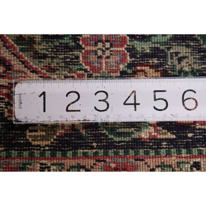 All-Over Aubusson Oriental Area Rug Handmade Wool Carpet - 9'1"x 12'2"