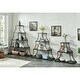 preview thumbnail 3 of 2, Gliny Contemporary Glass Shelves Open Back Bookcase by Furniture of America