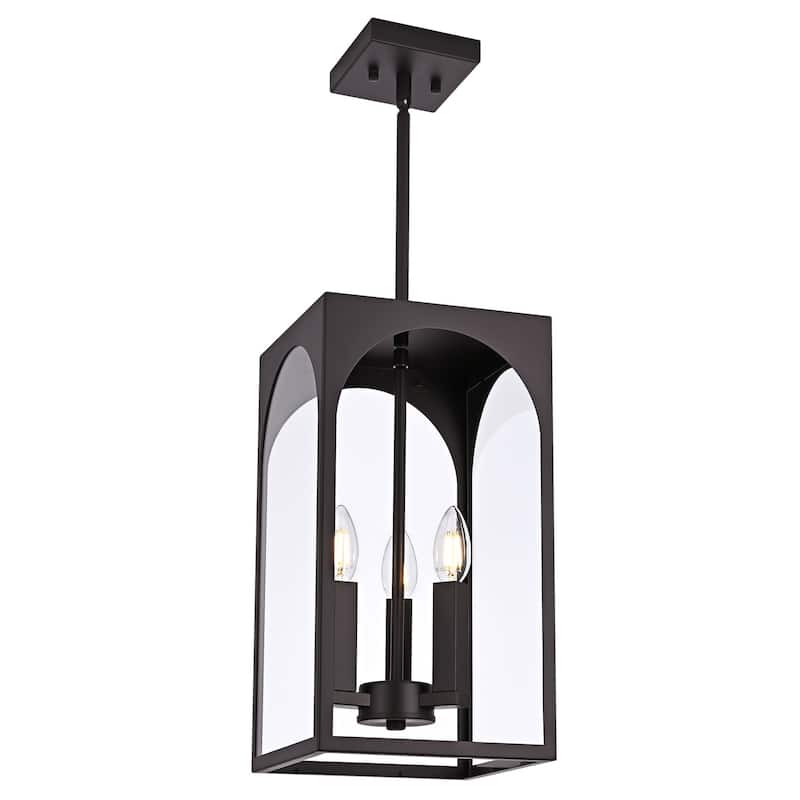 3-Light Large Outdoor Pendant Light Fixtures, Exterior Hanging Lantern Porch Light Adjustable, Hanging Lamp